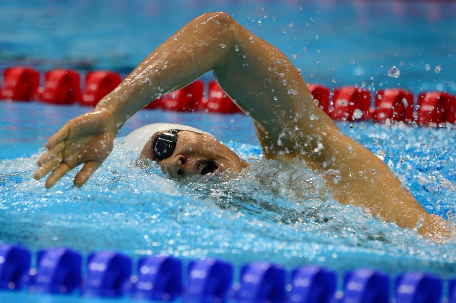 South Korea's Park Tae-Hwan competes in