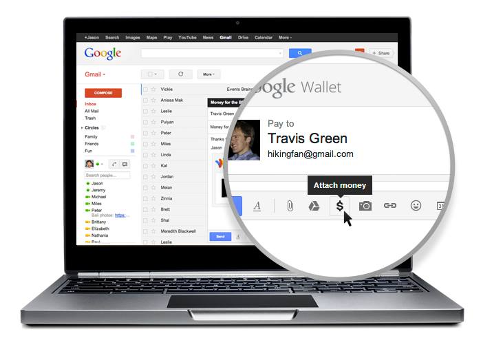 gmail google wallet email money tranfer