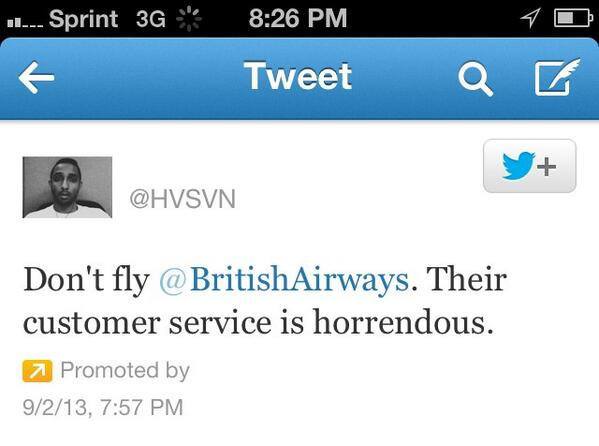 tweet british airway