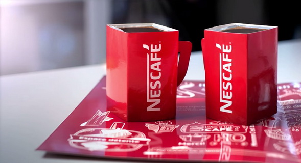 nescafe coffee newspaper mug