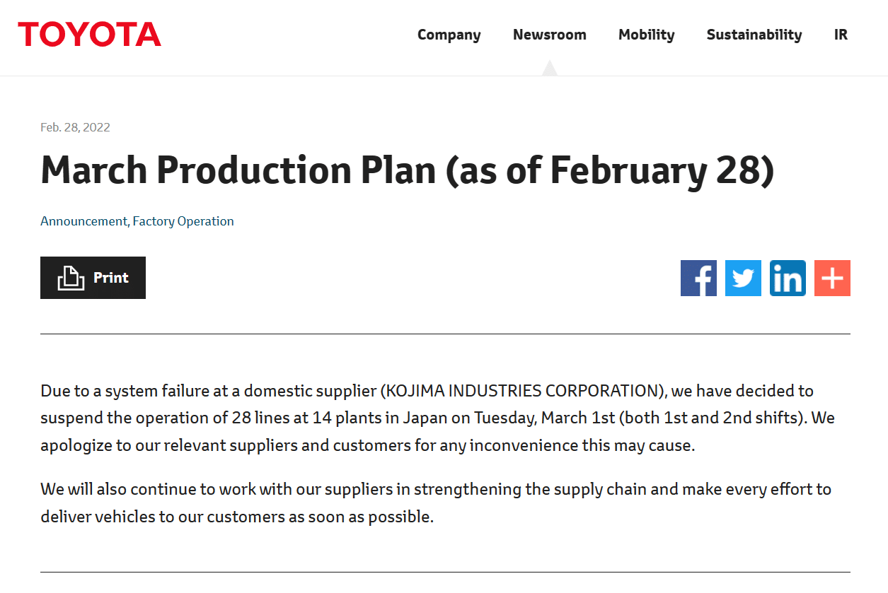 toyota production plan