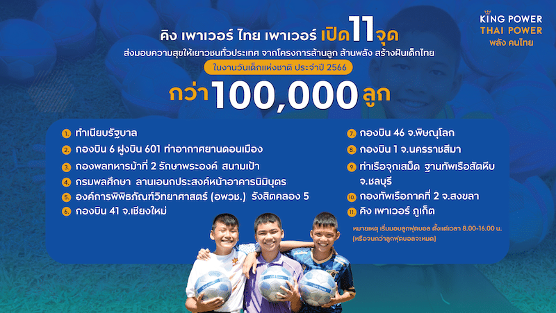King Power วันเด็ก แจกลูกบอล 1 แสนลูก