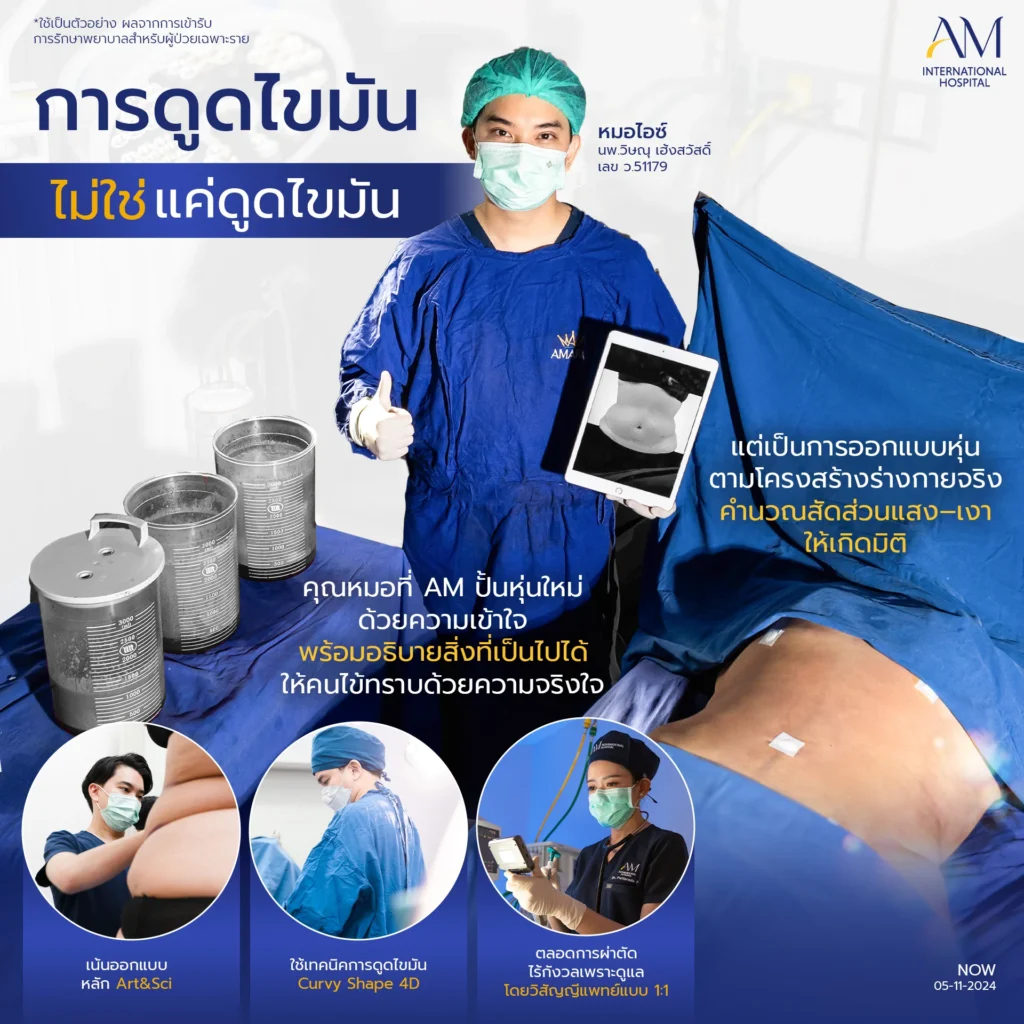 โปรแกรมดูดไขมัน AM International Hospital